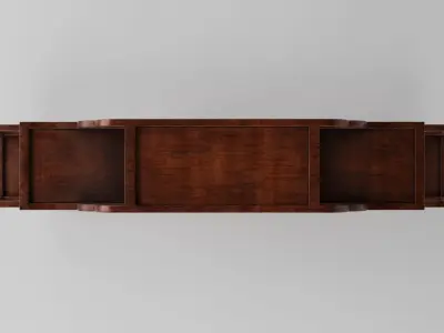 bookshelf asian style display shelf 3D model
