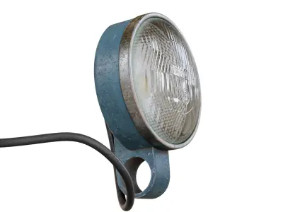 Vintage Industrial Headlight   Game Ready 3D Model  PBR Textured Low-poly 3D model