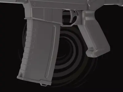 3D Modern Assault Rifle Model 3D model