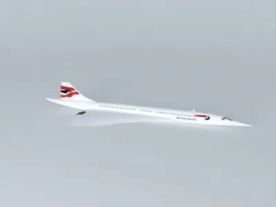 British Airways Concorde 3D model