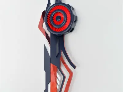Anime sword lowpoly Low-poly 3D model