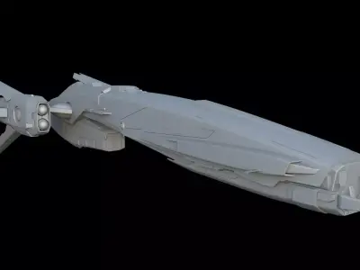 Sci Fi Space Frigate 3D model