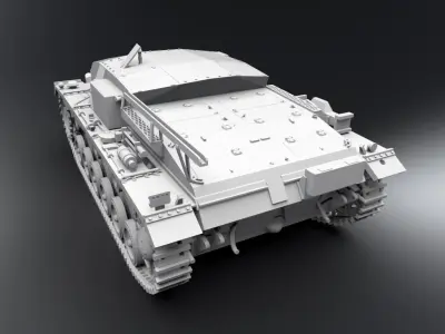 Stug III B scale model 3D print model