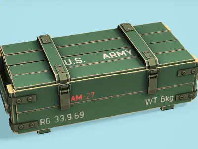 Military Crate - Low Poly Mobile Ready Low-poly 3D model