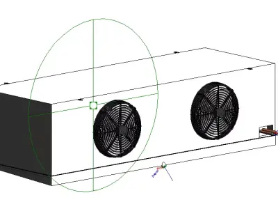 Evaporator 2 fans 3D model