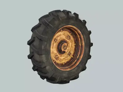 Truck Wheel BB Low-poly 3D Model Low-poly 3D model