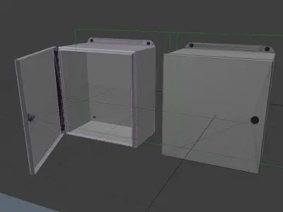 Electrical Steel Panel Box 3D model
