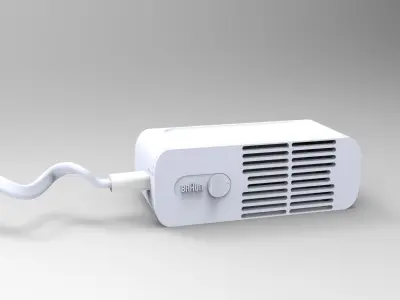 Braun HLD4 Hair dryer 1970 3D model