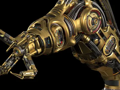 Robotic Arm Advanced - Rigged 3D model