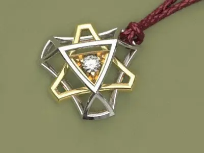 Go diamond pendant - original 3D print model