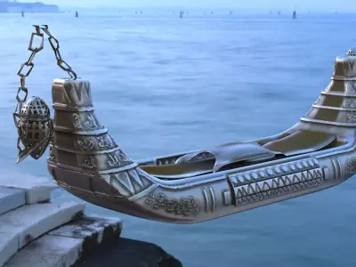 Gondola Egyptian style 3D model