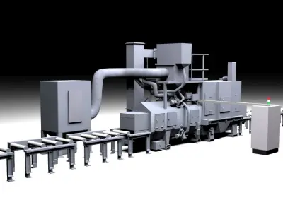 Shotblastingmachine industrial machine 3D model