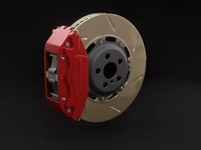 Brembo 4 pistom brake 3D model
