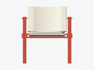 Chair - Armchair - Contemporary - Fire Low-poly 3D model