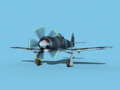 Hawker Sea Fury MKII V04 RN  3D model