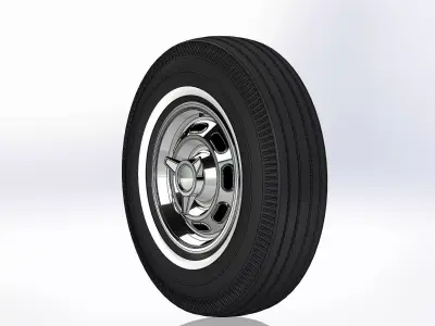 Wheel Pontiac GTO 1964 for scale model 3D print model