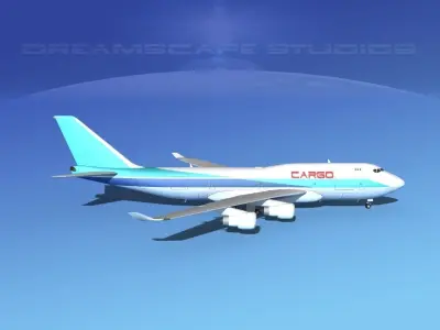 Boeing 747-400 Jumbo Jet Cargo 3D model