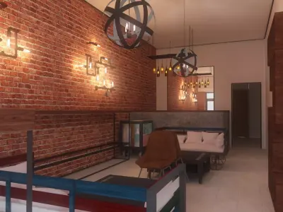 Industrial  coffeshop 3D model