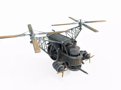 Fantasy Steam Style Bomber 3D model
