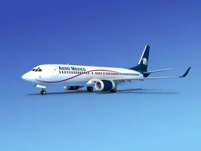 Boeing 737-800 Aero Mexico 3D model