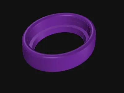 A package of oval cabochon flush settings  ring heads pendant 3D print model