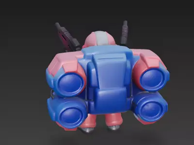 The Nebula Nomad Stylized Sci-Fi Pilot 3D Model Low-poly 3D model
