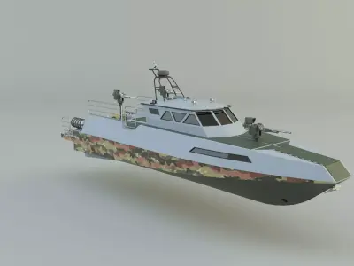  assault boat 3d model 3D model
