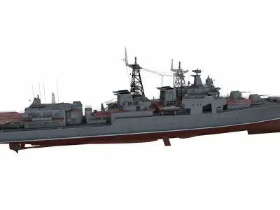 Udaloy-class destroyer Low-poly 3D model