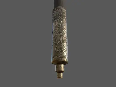  Assassins Creed Cane Sword Low-poly 3D model
