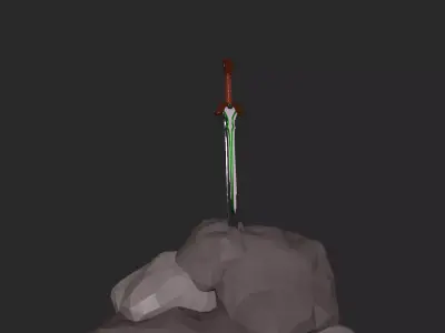 Sword Free low-poly 3D model 19