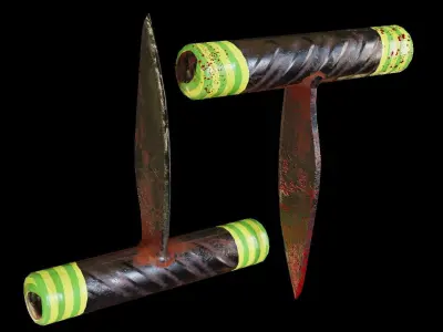 Lowpoly Prison Knife Low-poly 3D model