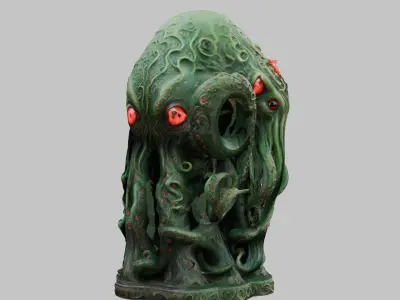 Cthulhu Lovecraftian Idol Figure Horror Fantasy Collectors Low-poly 3D model