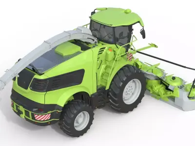 Self Propelled Forage Harvesters  Low-poly 3D model