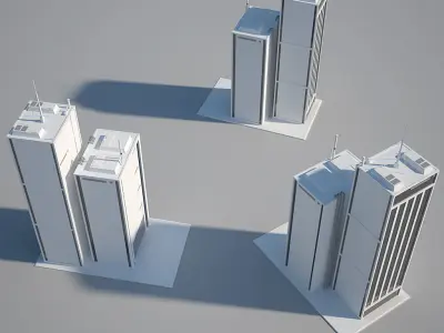 Industrial Building 01 Low-poly 3D model