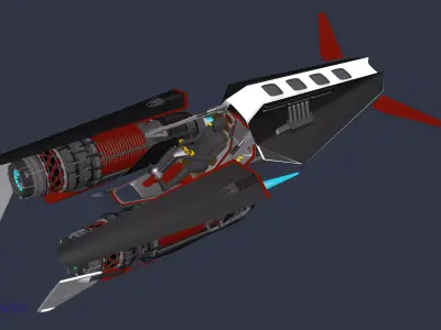SCI FI  land speeder Free 3D model