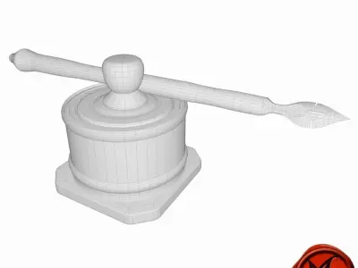 Pen and Ink A Low-poly 3D model