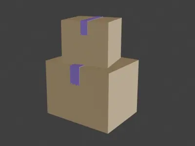 Simple Shipping Box 3D model