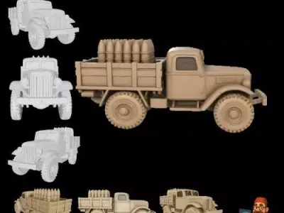 Classic Military Ammo Truck2 3D print model