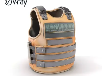 Tactical Vest D Model Pack Low-poly 3D model purchase