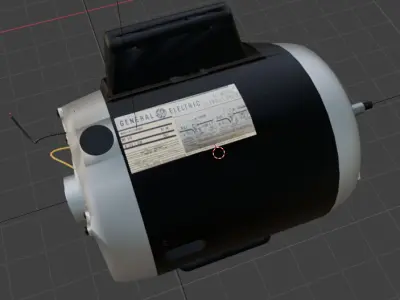 Electric Motor Low-poly 3D model buy