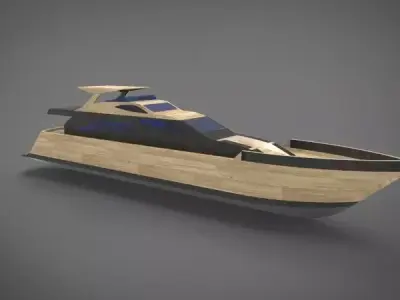 Island yacht  3D model