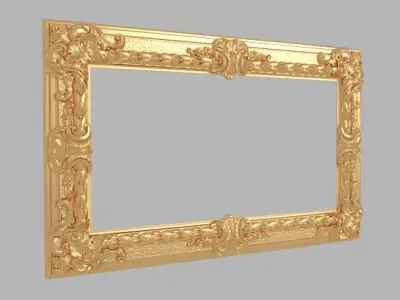 Classic frame of luxurious gold interior inlaid gold leaf CNC Texture order