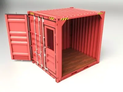10 feet cube container 3D model