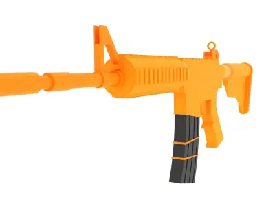 Low Poly Rifle - M4A1 Low-poly 3D model
