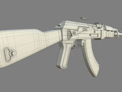 AK-47 ak - rifle 3D model 5
