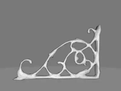 Antique Decorative Iron Bracket - 4K PBR Low-poly 3D model