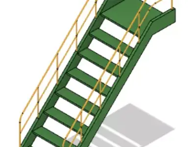 Stairs stair treads and risers 3D model