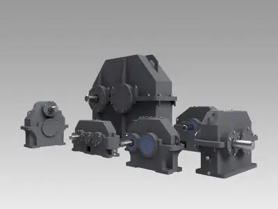 Gearbox set 3D model