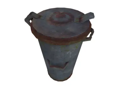 Trash Can Low poly Free low-poly 3D model