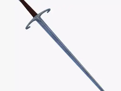 Medieval Sword 3D model 13